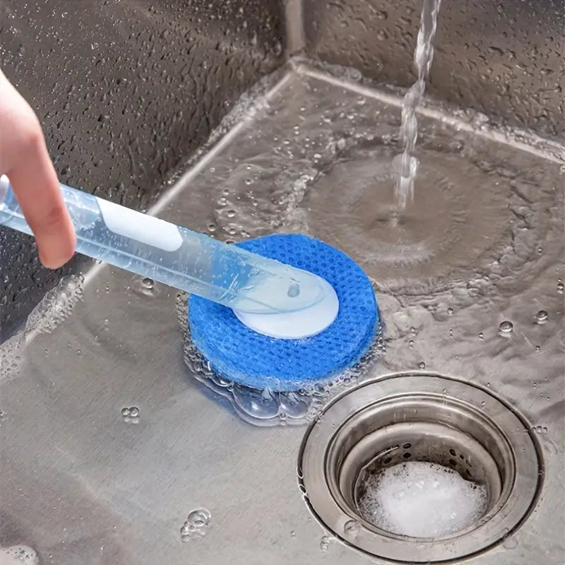 Long Handle Liquid-Filled Pot Brush with Removable Head
